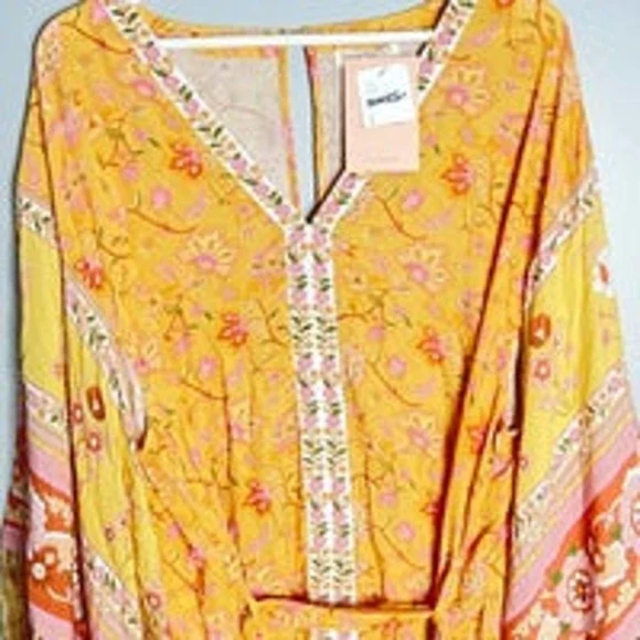 Spell & The Gypsy Collective Portobello Road Tassel Dress Size L - Picture 3 of 11